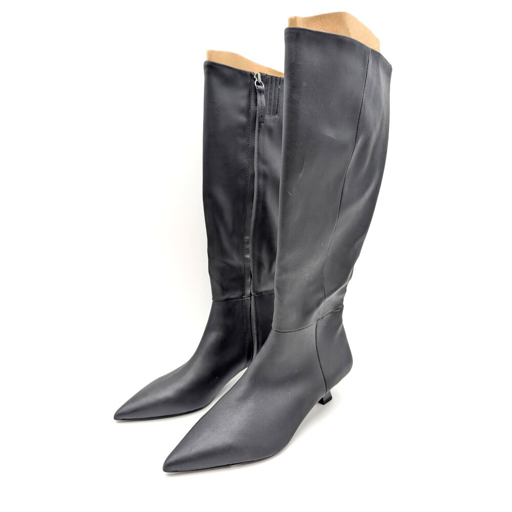 Franco Sarto Lyla Pointed Toe Knee High Boots Women's Black Size US6.5 EU37